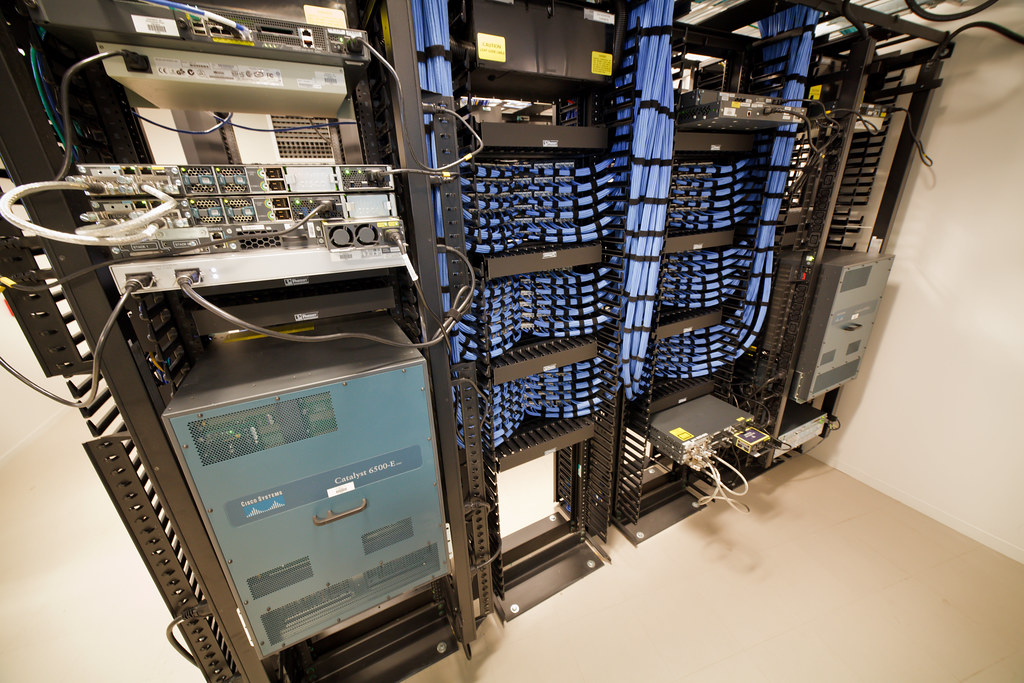 Three-phase UPS systems in a data-centre power room