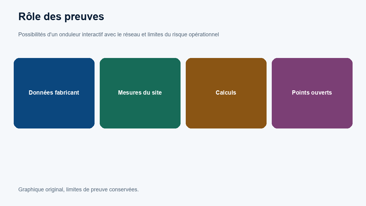 Limite de preuve : Faits du fabricant; Méthode GDF; Données manquantes.